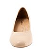 Color:Beige - Image 5 - Daria Leather Block Heel Pumps