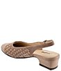 Color:Taupe Suede - Image 3 - Dea Woven Suede and Leather Slingback Pumps