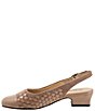 Color:Taupe Suede - Image 4 - Dea Woven Suede and Leather Slingback Pumps