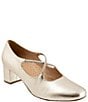Color:Champagne - Image 1 - Demi Leather Cross Band Pumps