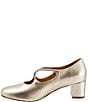 Color:Champagne - Image 4 - Demi Leather Cross Band Pumps