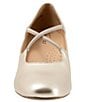Color:Champagne - Image 5 - Demi Leather Cross Band Pumps