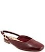 Color:Sangria - Image 1 - Holly Leather Slingback Flats