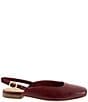 Color:Sangria - Image 2 - Holly Leather Slingback Flats