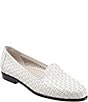 Color:White - Image 1 - Liz Woven Leather Slip-On Loafers