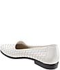 Color:White - Image 3 - Liz Woven Leather Slip-On Loafers