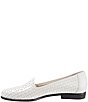 Color:White - Image 4 - Liz Woven Leather Slip-On Loafers