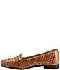Color:Bone - Image 4 - Lizette Leather Woven Loafers