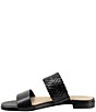 Color:Black - Image 4 - Nalane Leather Herringbone Weave Flat Sandals