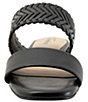 Color:Black - Image 5 - Nalane Leather Herringbone Weave Flat Sandals