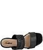 Color:Black - Image 6 - Nalane Leather Herringbone Weave Flat Sandals
