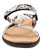 Color:Black/White - Image 5 - Raja Snake Print Adjustable Slide Sandals