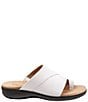 Color:White - Image 2 - Regina Leather Toe Ring Thong Sandals