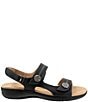 Color:Black - Image 2 - Romi Stitch Leather Adjustable Sandals