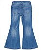 Color:Denim - Image 2 - Big Girls 7-16 Studded Split-Front-Detail Denim Jeans