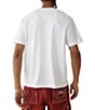 Color:Optic White - Image 2 - Comic Buddha Patch Short Sleeve Graphic T-Shirt