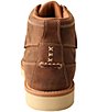 Color:Brown - Image 3 - Men's Work 4#double; Steel Toe Leather Wedge Sole Boot