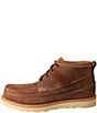 Color:Brown - Image 4 - Men's Work 4#double; Steel Toe Leather Wedge Sole Boot