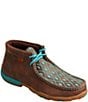 Color:Bomber/Turquoise - Image 1 - Women's Turquoise Embroidered Chukka Driving Mocs