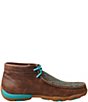 Color:Bomber/Turquoise - Image 2 - Women's Turquoise Embroidered Chukka Driving Mocs