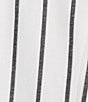Color:Black/White/Seaside Bermuda Stripe - Image 4 - Cooper Bermuda Stripe Notch Lapel Collar 3/4 Sleeve Coordinating Button Front Jacket