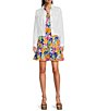 Color:White - Image 3 - Linen Point Collar Long Sleeve Button Front Jacket
