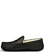 Color:Black Leather - Image 4 - Men's Ascot Leather Slippers