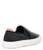 Color:Black - Image 3 - Alameda Leather Slip-On Sneakers
