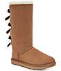 Color:Chestnut - Image 1 - Bailey Bow II Suede Tall Water-Resistant Boots