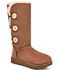 Color:Chestnut - Image 1 - Bailey Suede Button Triplet II Water-Repellent Tall Boots