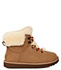 Color:Chestnut - Image 2 - Classic Mini Alpine Lace Suede Hiker Inspired Cold Weather Booties