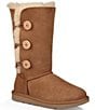 Color:Chestnut - Image 1 - Girls' Bailey Button Triplet II Boots (Youth)