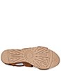Color:Chestnut - Image 6 - Ileana Ankle Strap Suede Platform Espadrille Wedge Sandals