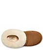 Color:Chestnut - Image 5 - Tazzlita Suede Fur Collar Platform Clog Slippers