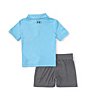 Color:Sky Blue - Image 2 - Baby Boys 12-24 Months Short Sleeve Polo Tee & Shorts Set