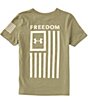Color:Marine OD Green/Desert Sand - Image 1 - Big Boys 8-20 Short-Sleeve Freedom Flag T-Shirt