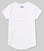 Color:White - Image 2 - Big Girls 7-16 Short Sleeve Colorblock Big Logo Graphic T-Shirt