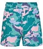 Color:Radial Turquoise Dissolve Camouflage - Image 2 - Big Girls 7-16 UA Camo Base Shorts