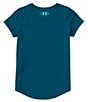 Color:Hydro Teal - Image 2 - Big Girls 7-16 UA Sport Style Logo Short Sleeve T-Shirt