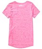 Color:Pink Edge - Image 2 - Big Girls 7-16 UA Tech Twist Logo Short Sleeve T-Shirt