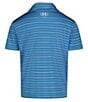 Color:Viral Blue - Image 2 - Little Boys 2T-7 Short Sleeve Match Play Stripe Polo Shirt