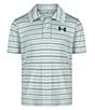 Color:Distant Gray - Image 1 - Little Boys 2T-7 Short Sleeve Match Play Stripe Polo Shirt