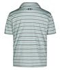 Color:Distant Gray - Image 2 - Little Boys 2T-7 Short Sleeve Match Play Stripe Polo Shirt