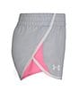 Color:Halo Gray - Image 3 - Little Girls 2T-6X UA Fly By Short