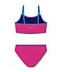Color:Rebel Pink/Nova Orange/Viral Blue/Cobalt Legacy - Image 2 - Little Girls 4-6X Colorblock Bikini Top & Matching Hipster Bottom Two-Piece Swimsuit