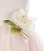 Color:Blush - Image 3 - Little Girls 2T-6X Sleeveless Classic Satin Mesh Flower Girl Dress