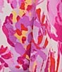 Color:Hot Pink Floral - Image 4 - Floral Print Woven V-Neck Satin Coordinating Sleep Top