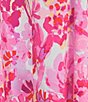 Color:Hot Pink Floral - Image 4 - Plus Size Floral Print Woven Satin Sleeveless V-Neck Maxi Chemise