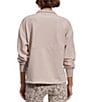 Color:Mushroom Marl - Image 2 - Maida Half Zip Midlayer Drop Shoulder Sweatshirt
