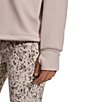 Color:Mushroom Marl - Image 6 - Maida Half Zip Midlayer Drop Shoulder Sweatshirt